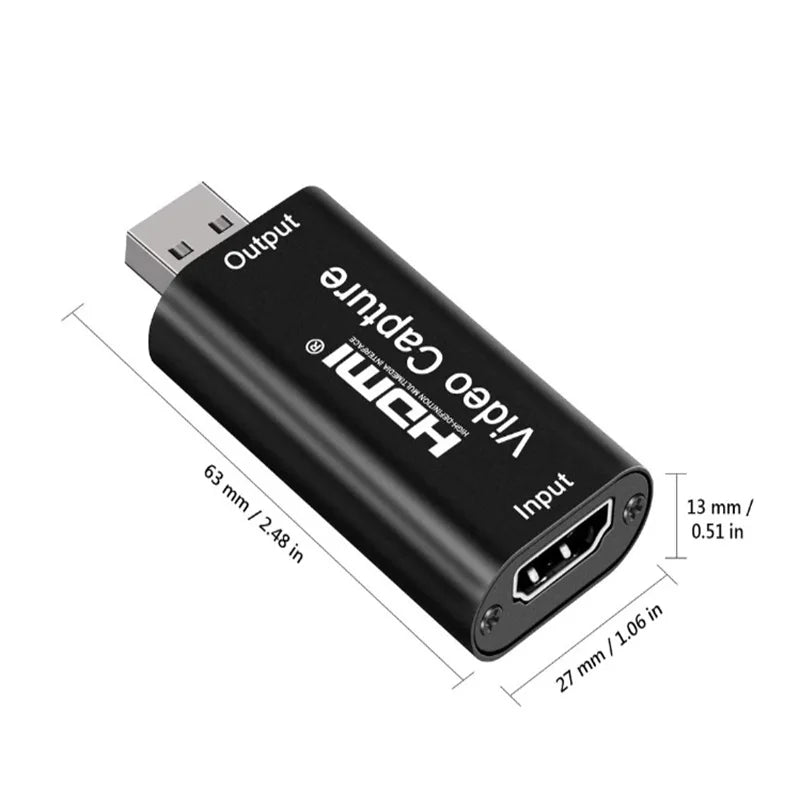 USB 2.0 HDMI-Compatible Video Capture Card Streaming Board Capture 1080P Card Grabber Recorder Box for PS4 Game DVD Camera