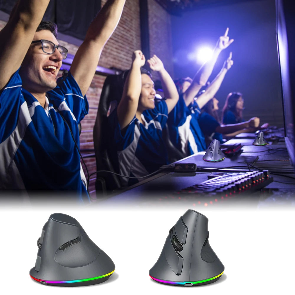 Wireless Gaming Mouse Rechargeable 1200/1600/2400/3200/4800/7200 DPI Ergonomic Design PC Gaming Mouse Ergonomic Computer Mouse