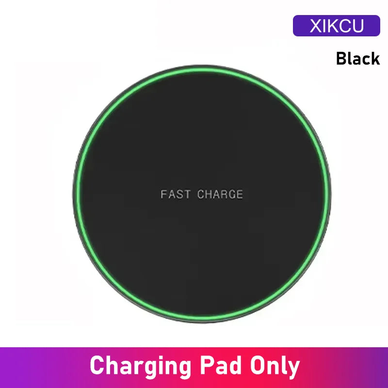 Wireless Charger Pad Stand Mobile Phone Chargers Fast Charging Dock Station For iPhone 16 15 14 13 12 Samsung S24 S23 S22 Xiaomi