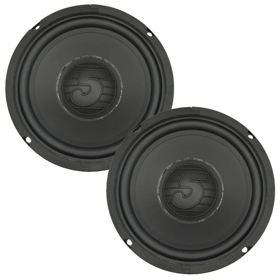 5 Core 6.5 Inch Woofer 100W Car Audio Subwoofer Pair 4 Ohm Impedance Replacement Deep Bass Sub w 20 Oz Y30 Magnet Poly Cone Rub