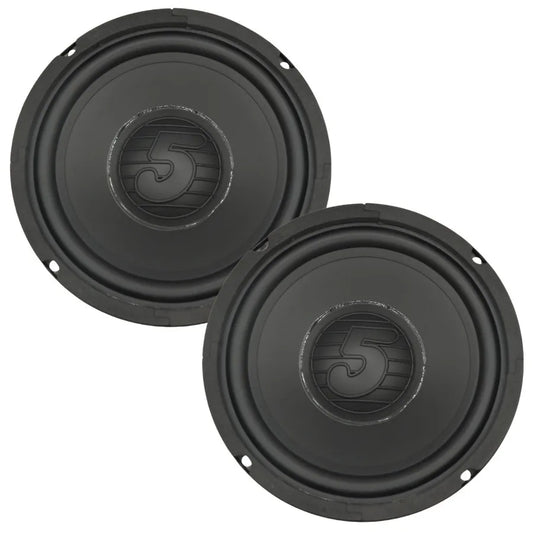 5 Core 6.5 Inch Woofer 100W Car Audio Subwoofer Pair 4 Ohm Impedance Replacement Deep Bass Sub w 20 Oz Y30 Magnet Poly Cone Rub
