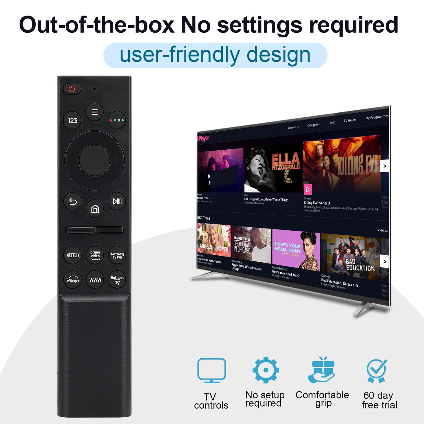 Universal Remote Control Suitable for All Samsung Tv Remote Controls, Compatible with All Samsung Smart Tvs Uhd Qled the Frame 4