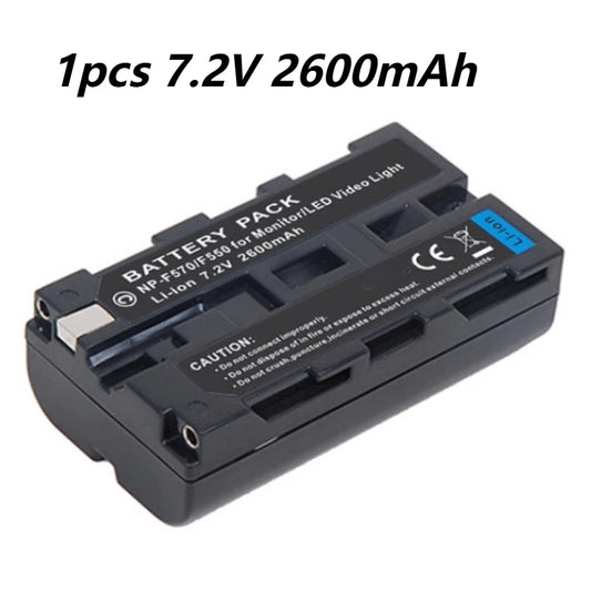 NP-F550 Full Decoding Lithium Battery for Sony Camcorders NP-F570 Photography Fill Light Fast Charging Large Capacity