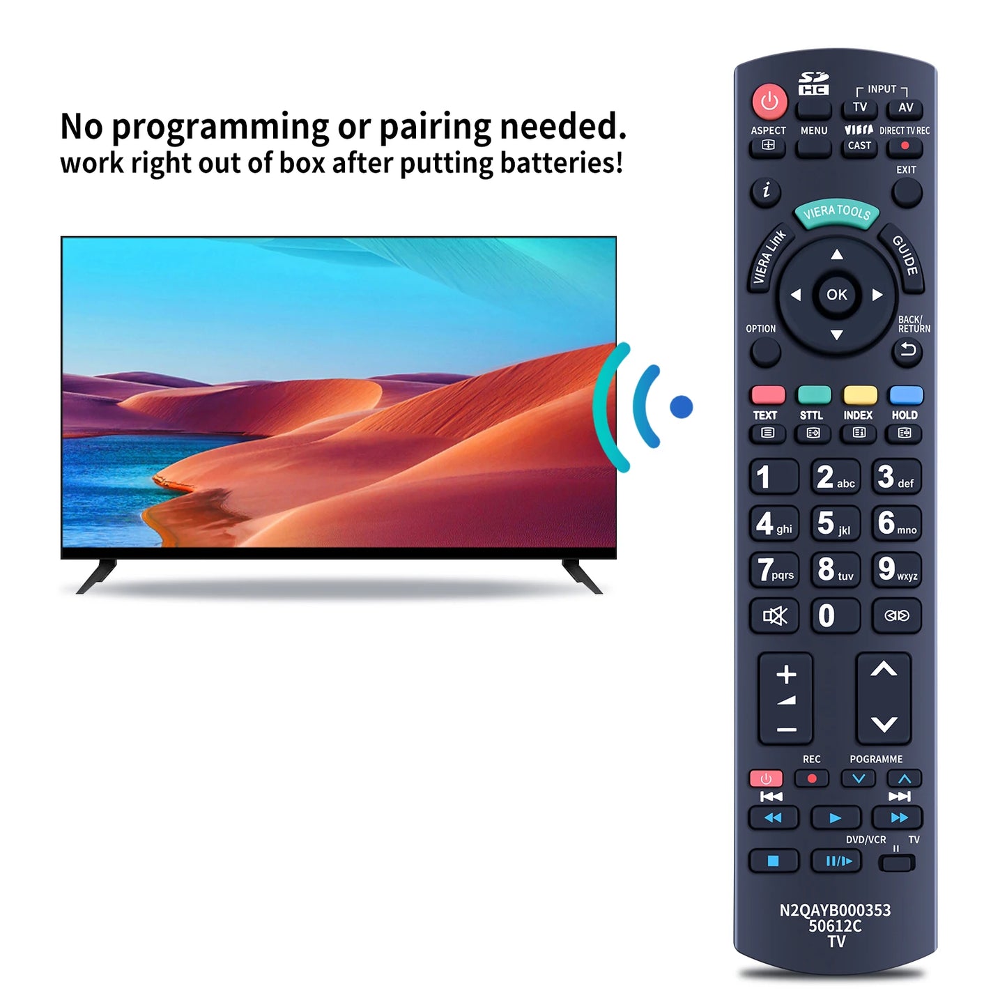 N2QAYB000353 Remote Control For Panasonic TX-L37V10B TX-L32CX3E TX-P42G15B TV