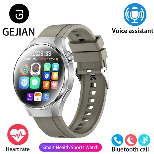 GEJIAN 2025 New Smart Watch 1.46-inch 360 * 360 HD Full Touch Screen Voice Assistant BT Call Heart Rate Monitoring Smartwatch