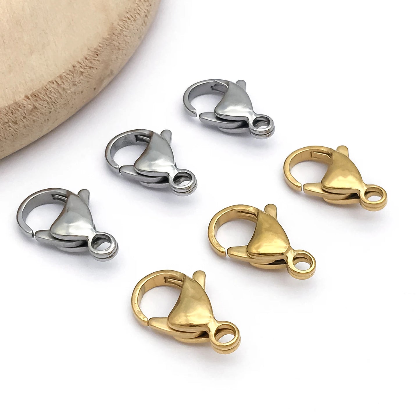 20pcs Stainless Steel Lobster Clasp Claw Hook Connectors for DIY Bracelet Necklace Earrings Jewelry Making Accessories