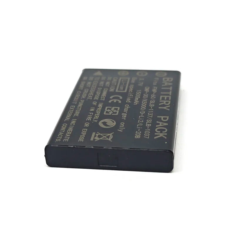 NP-60 NP60 SLB-1137 SLB-1037 CNP30 KLIC-5000 D-Li2 Li-20B Battery + Charger for Fujifilm F50I F501 F401 ZOOM F410 F601 F601Z
