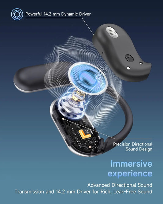 UYUXIO Ai Translation Earbuds Real Time Translator Headphones 144 Languages Open Ear Translating Wireless Earphones for Travel