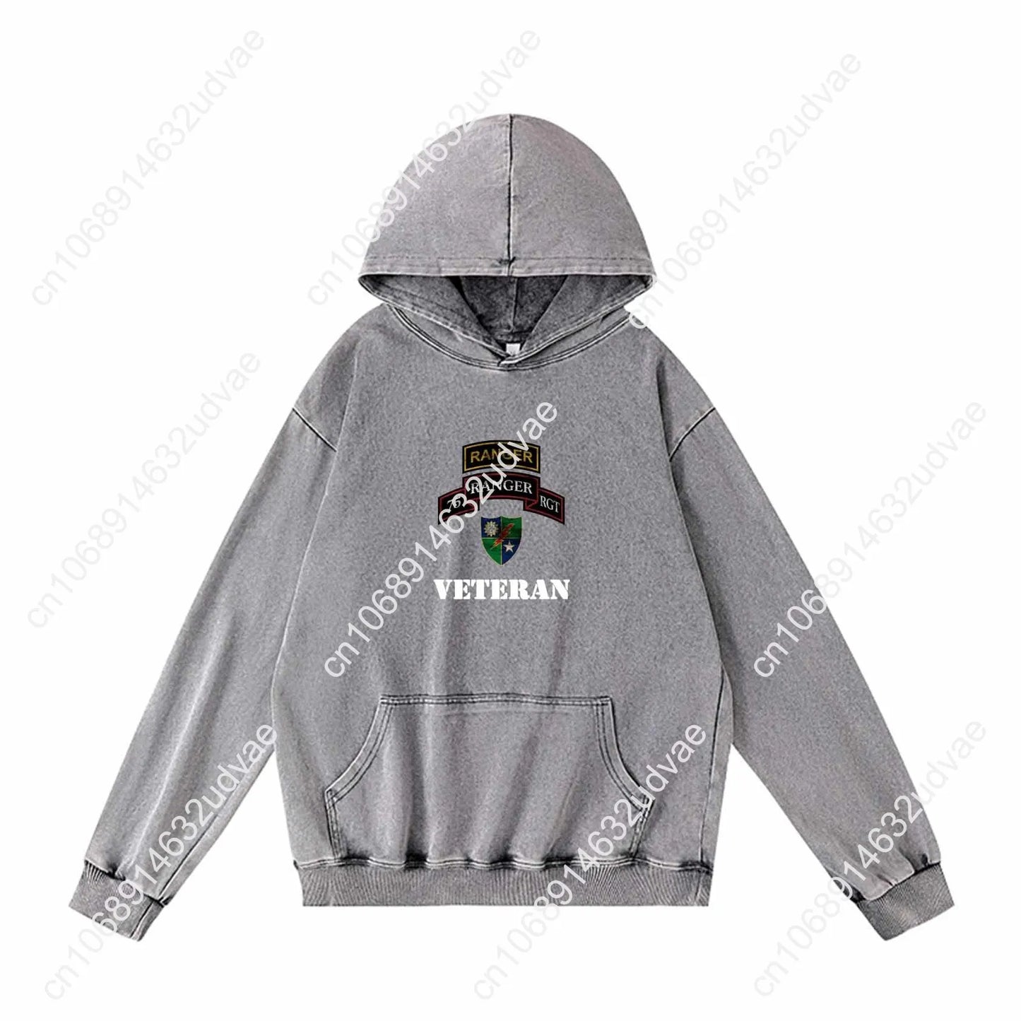 Army 75th Ranger Veteran Hoodies Retro Hooded Sweatshirt Man Woman Teenager Vintage Pullover Sweat Shirt with Customized Tops