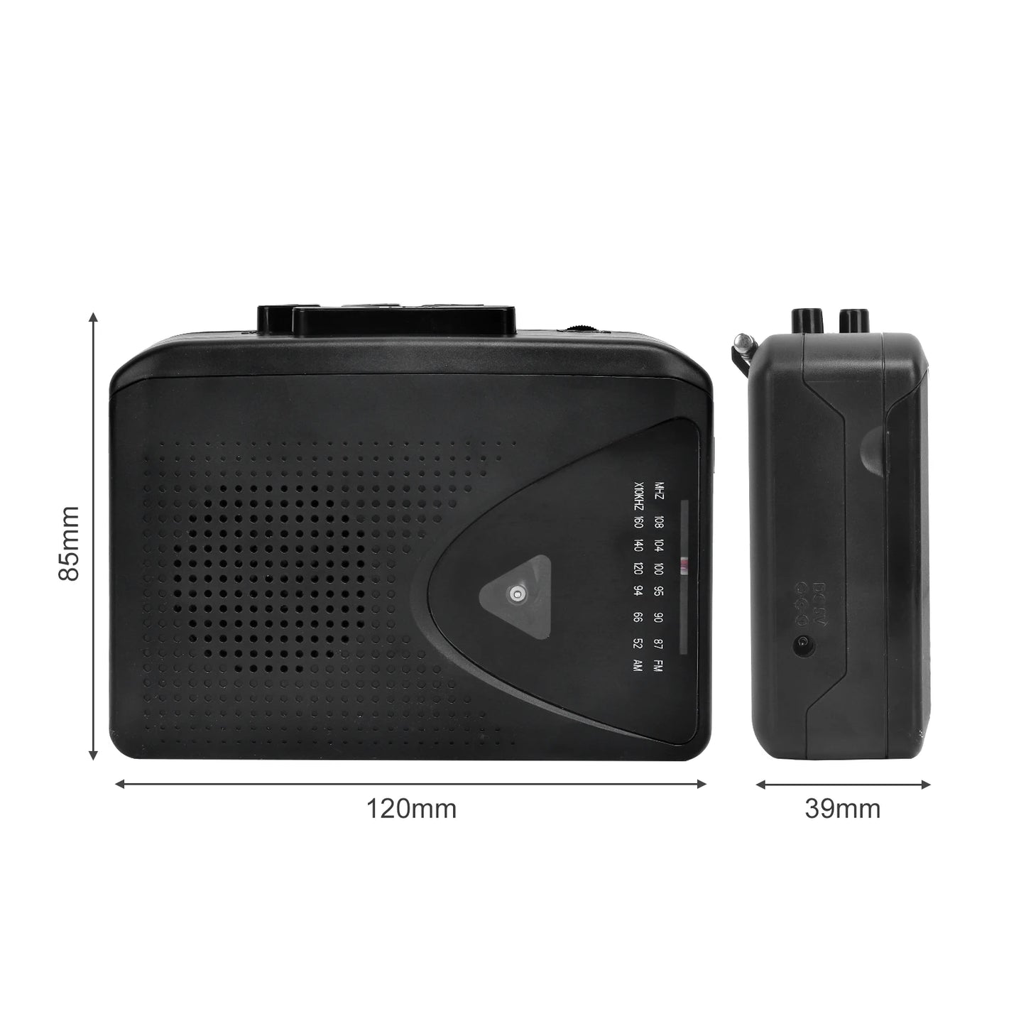 Mini Radio with Easy Tuning Portable AM/FM Radio Portable Cassette Player   AM/FM Radio with 3.5mm Eeadphone Jack