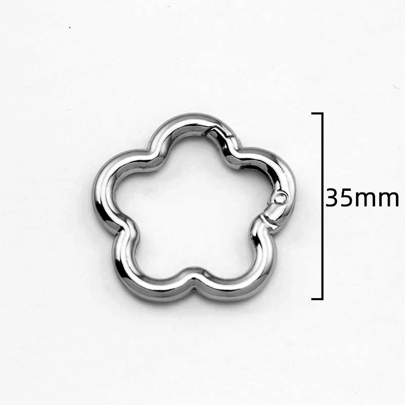 5pcs Flower Metal Lobster Claw Clasps Swivel Lanyards Trigger Snap Hooks Strap Connector for Bag Key Chains Rings Jewelry Making