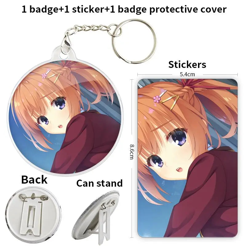 Cafe Stella and the Reapers Butterflies Game Anime Character Badge Brooch anchor Peripherals Pin Cartoon Jewelry