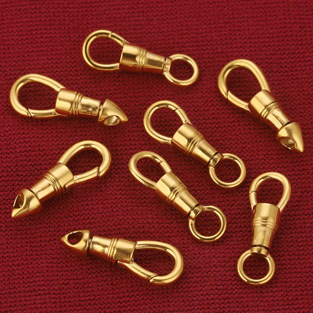 2pcs/lot Stainless Steel Bag Key Chain Hook Clasps Lobster Clasp Hooks Connectors for DIY Jewelry Making Supplies Accessories