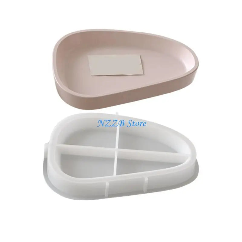 T21F Sturdy Silicone Oval Plate Tray for Cafes and Dining Setting Flexible Materials