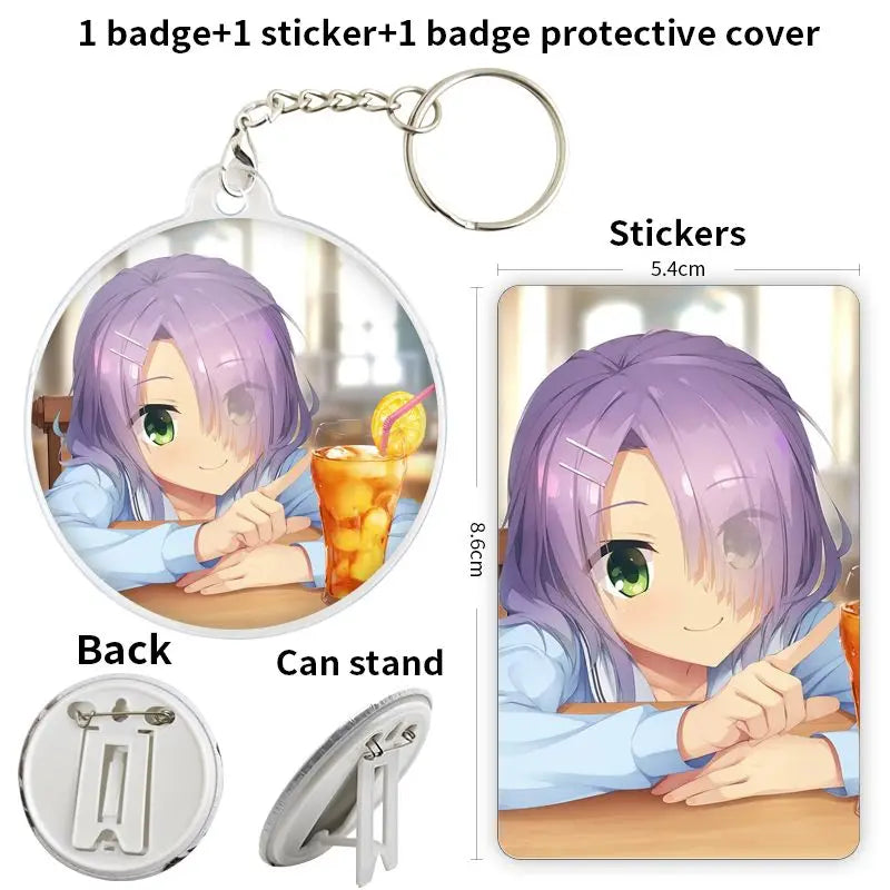 Cafe Stella and the Reapers Butterflies Game Anime Character Badge Brooch anchor Peripherals Pin Cartoon Jewelry