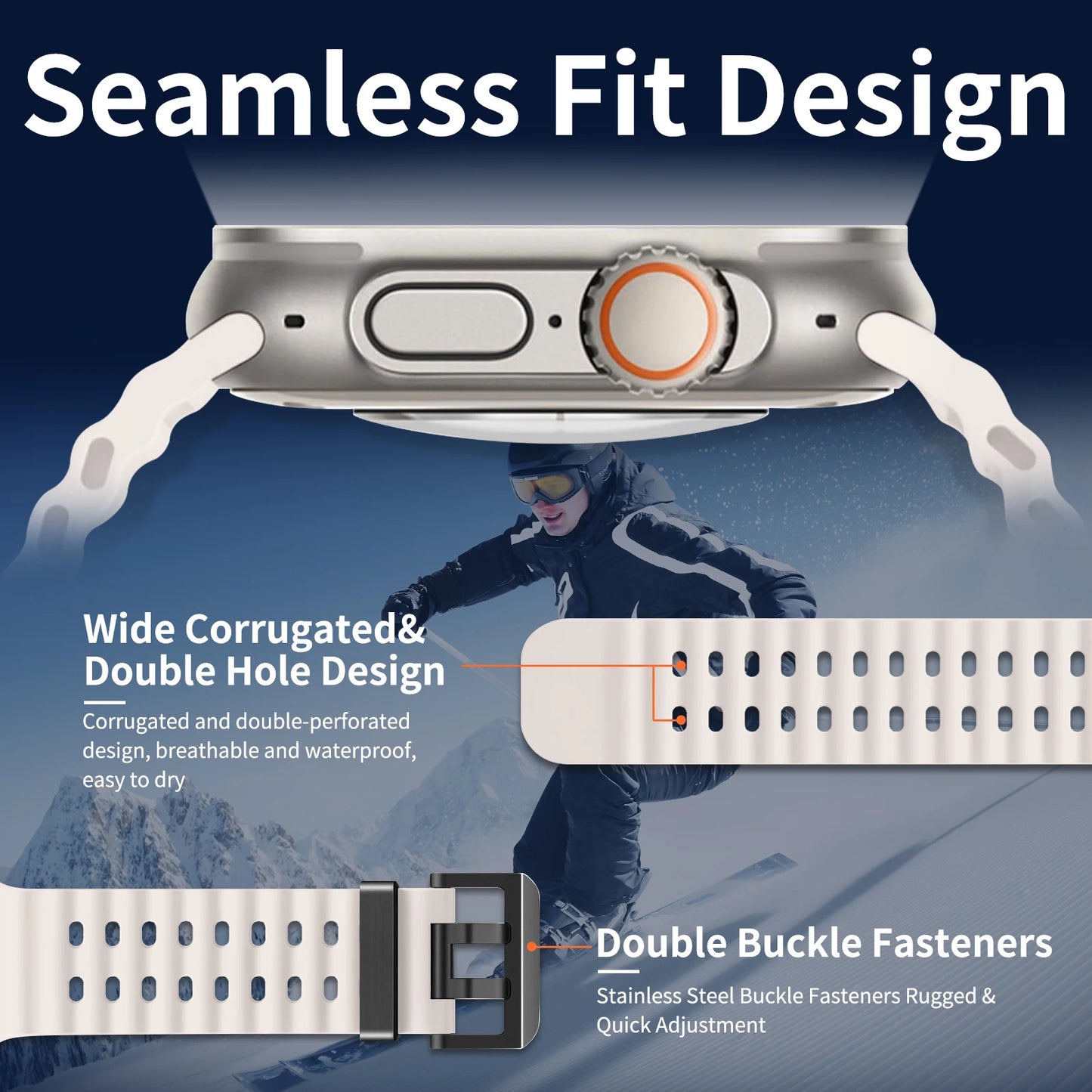 Sports Silicone Watch Strap For Apple Watch Ultra 2 49mm 46mm 45mm 44mm Watchband For iWatch Series 10 9 8 7 se Band Bracelet ﻿