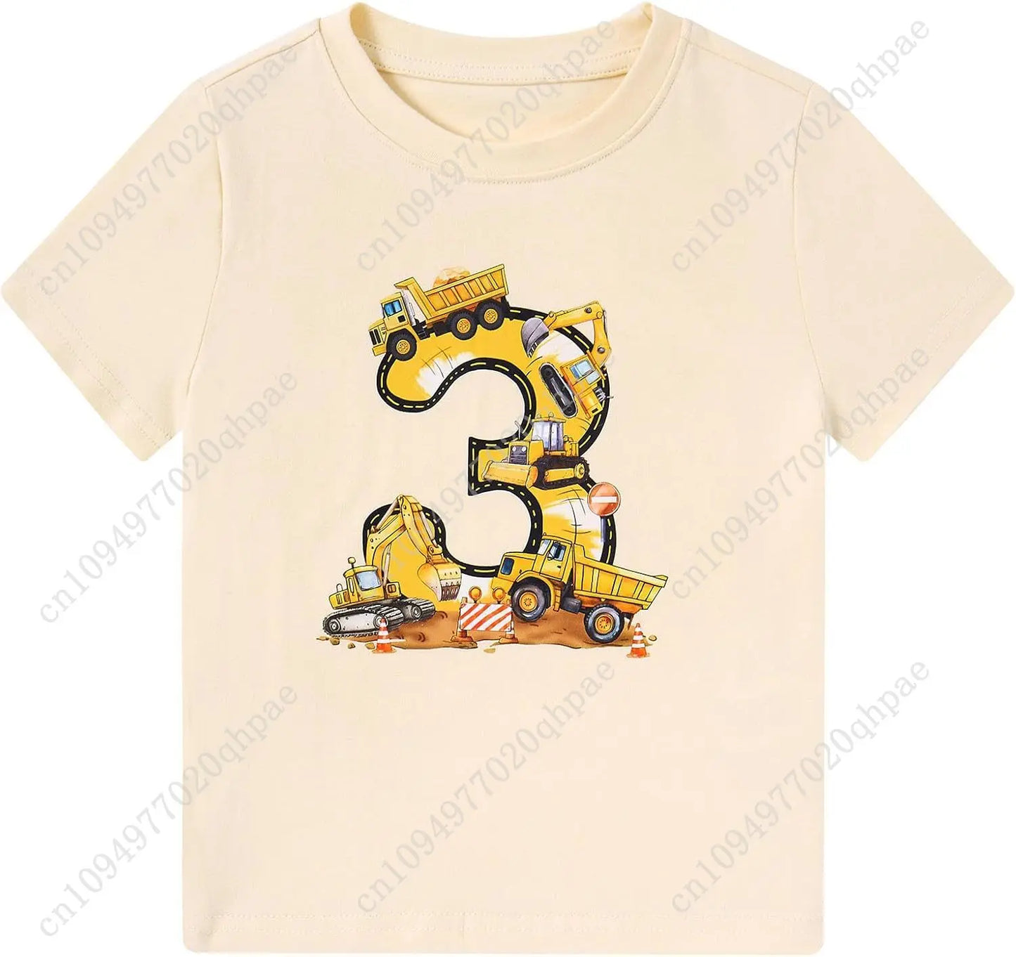Boy Birthday Shirt 2-5 Years Cotton Themed Party T-Shirt for Birthday Celebrations & Outdoor Play