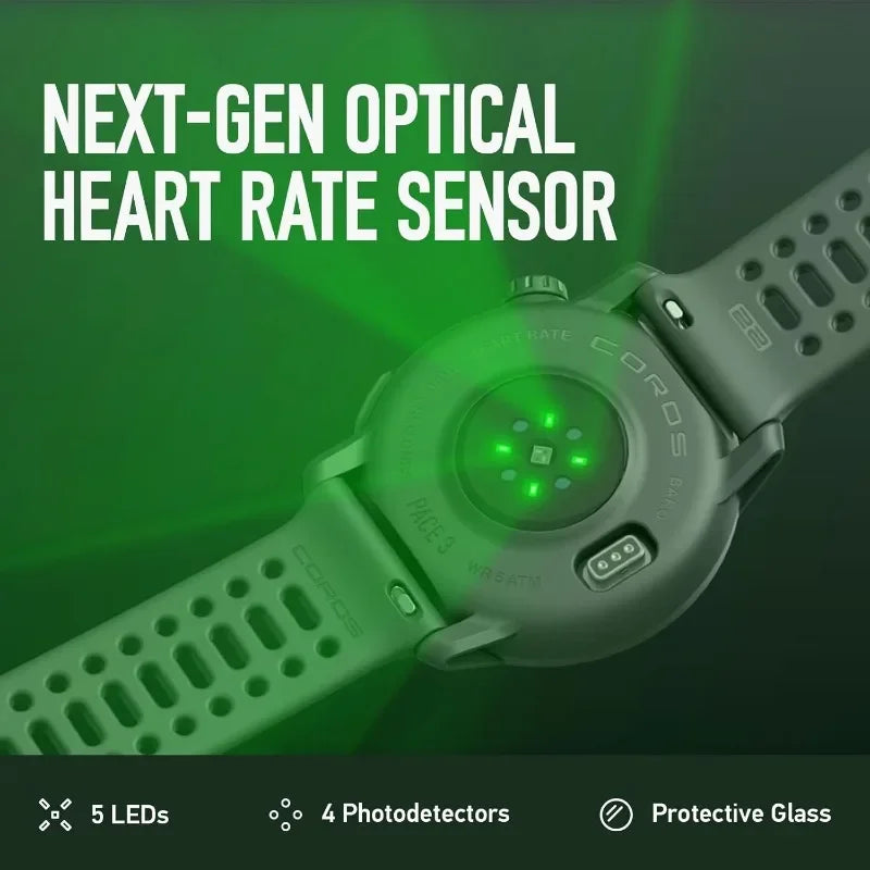 PACE 3 Sport Watch GPS, Lightweight and Comfort, 17 Days Battery Life, Dual-Frequency GPS, Heart Rate