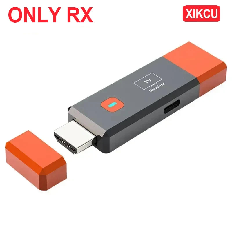 XIKCU Wireless HDMI-Compatible Video Transmitter and Receiver Extender TV Stick Dongle Adapter For Camera Laptop To Projector TV