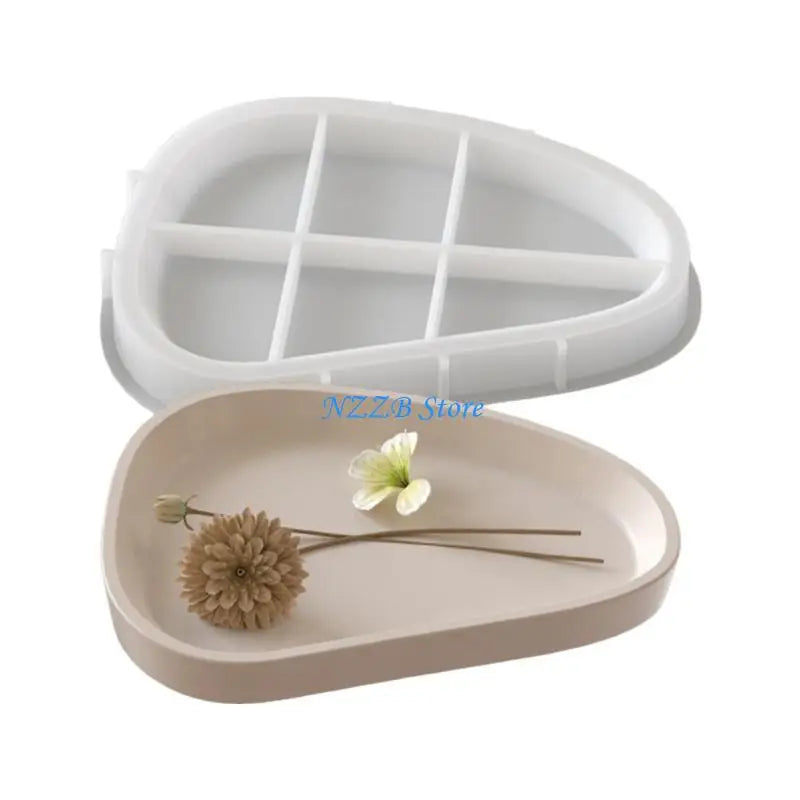 T21F Sturdy Silicone Oval Plate Tray for Cafes and Dining Setting Flexible Materials