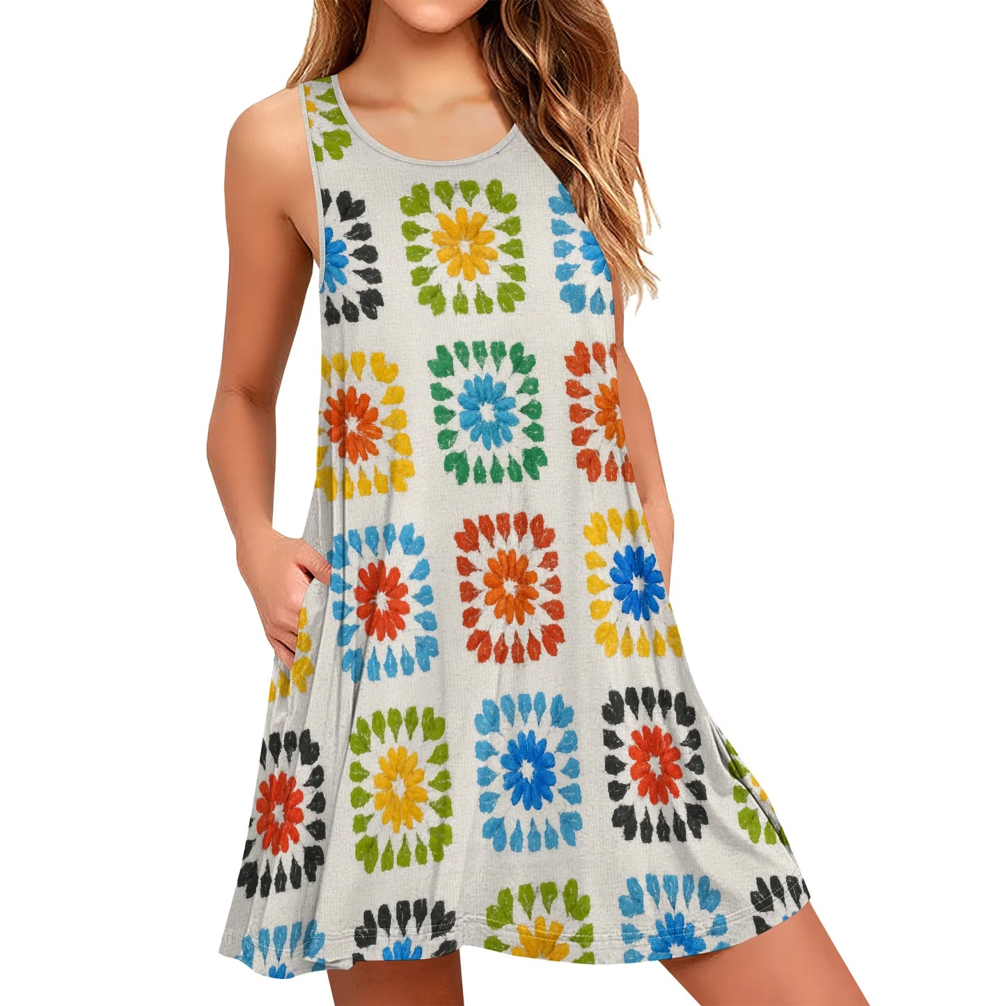 Women Summer Casual Swing T Shirt Dresses Beach Cover up Loose Dress