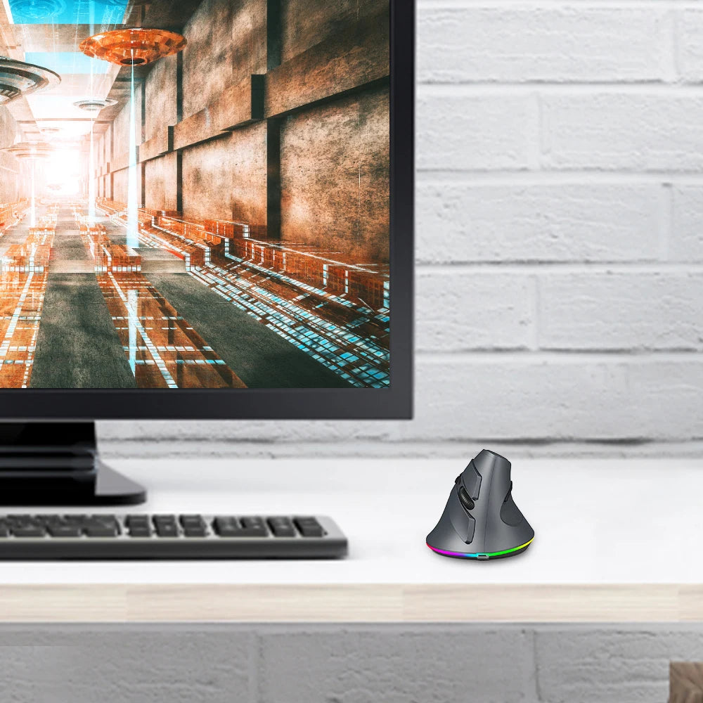 Wireless Gaming Mouse Rechargeable 1200/1600/2400/3200/4800/7200 DPI Ergonomic Design PC Gaming Mouse Ergonomic Computer Mouse