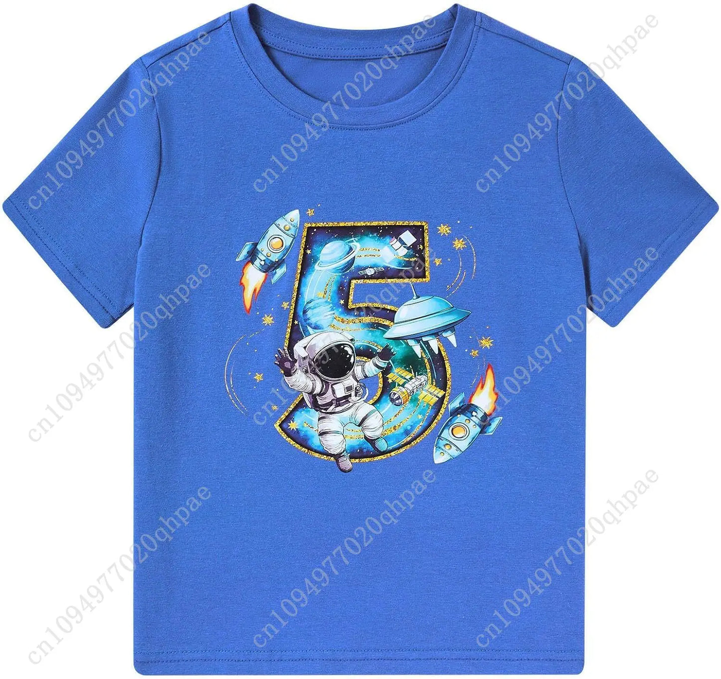 Boy Birthday Shirt 2-5 Years Cotton Themed Party T-Shirt for Birthday Celebrations & Outdoor Play