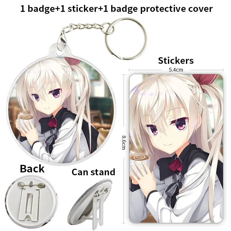 Cafe Stella and the Reapers Butterflies Game Anime Character Badge Brooch anchor Peripherals Pin Cartoon Jewelry