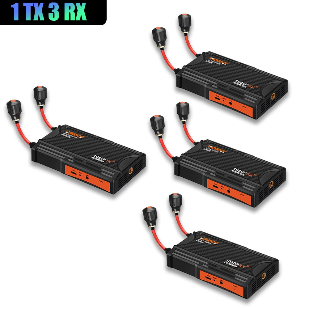 Vrriis Wireless Video Transmitter and Receiver 5.8Ghz HDMI Extender 300 Meter for Streaming TV Box to Laptop to TV Projector