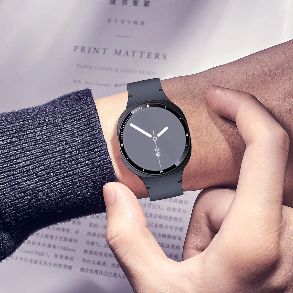 Tempered Glass+ PC Cover for Samsung Galaxy Watch 8 44mm 40mm All Coverage Protective Bumper Case for Galaxy Watch 8 Accessories