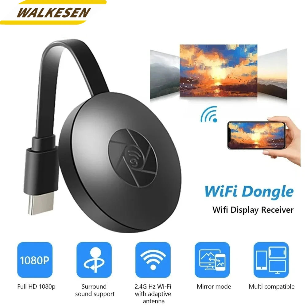 1080P G2 WiFi Dongle Wifi Display Receiver For Display HDMI Portable Miracast Dongle For TV Projector Android iOS Mirror Screen