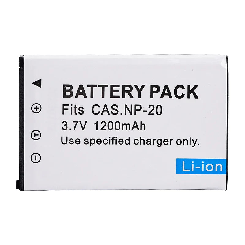 1200mAh CNP20 Battery for Casio NP-20 EX-Z70 Z75 S500 S720 S880 Z60 S2 S3 Camera Batteries