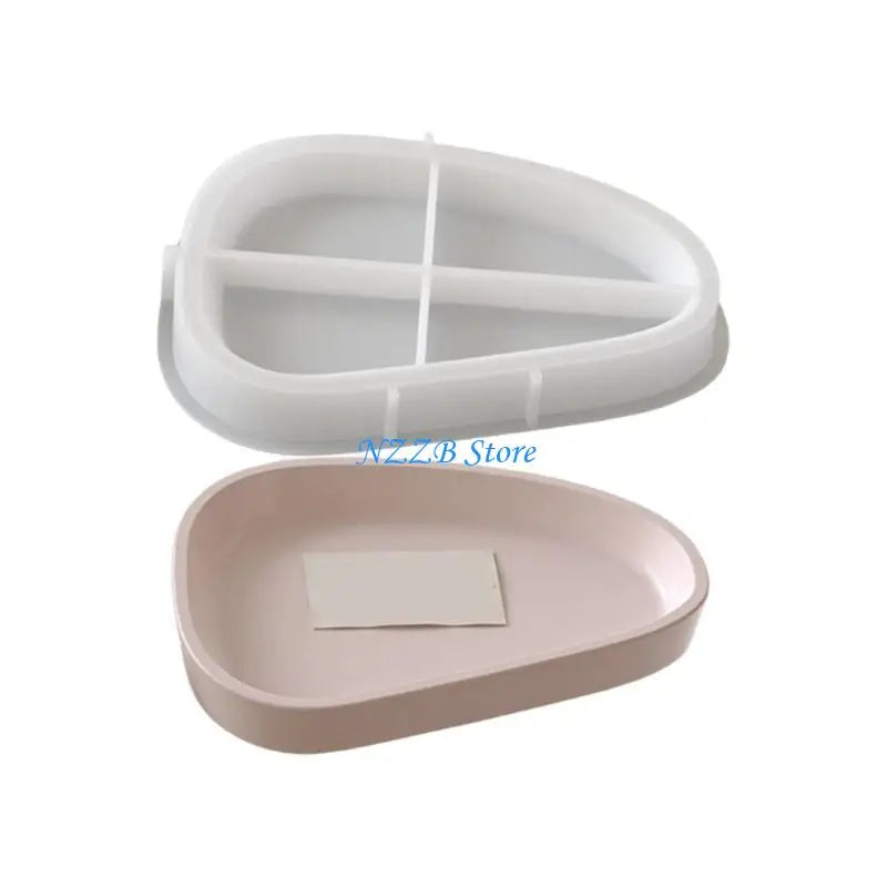 T21F Sturdy Silicone Oval Plate Tray for Cafes and Dining Setting Flexible Materials
