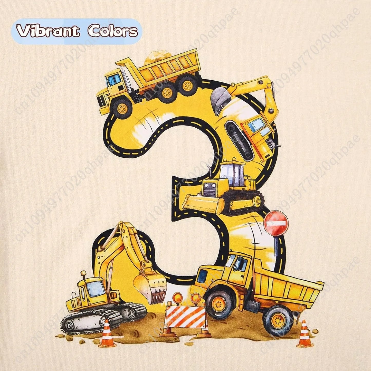 Boy Birthday Shirt 2-5 Years Cotton Themed Party T-Shirt for Birthday Celebrations & Outdoor Play