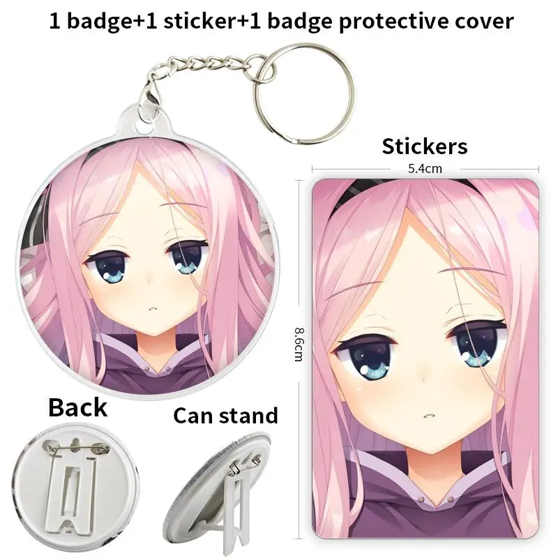 Cafe Stella and the Reapers Butterflies Game Anime Character Badge Brooch anchor Peripherals Pin Cartoon Jewelry