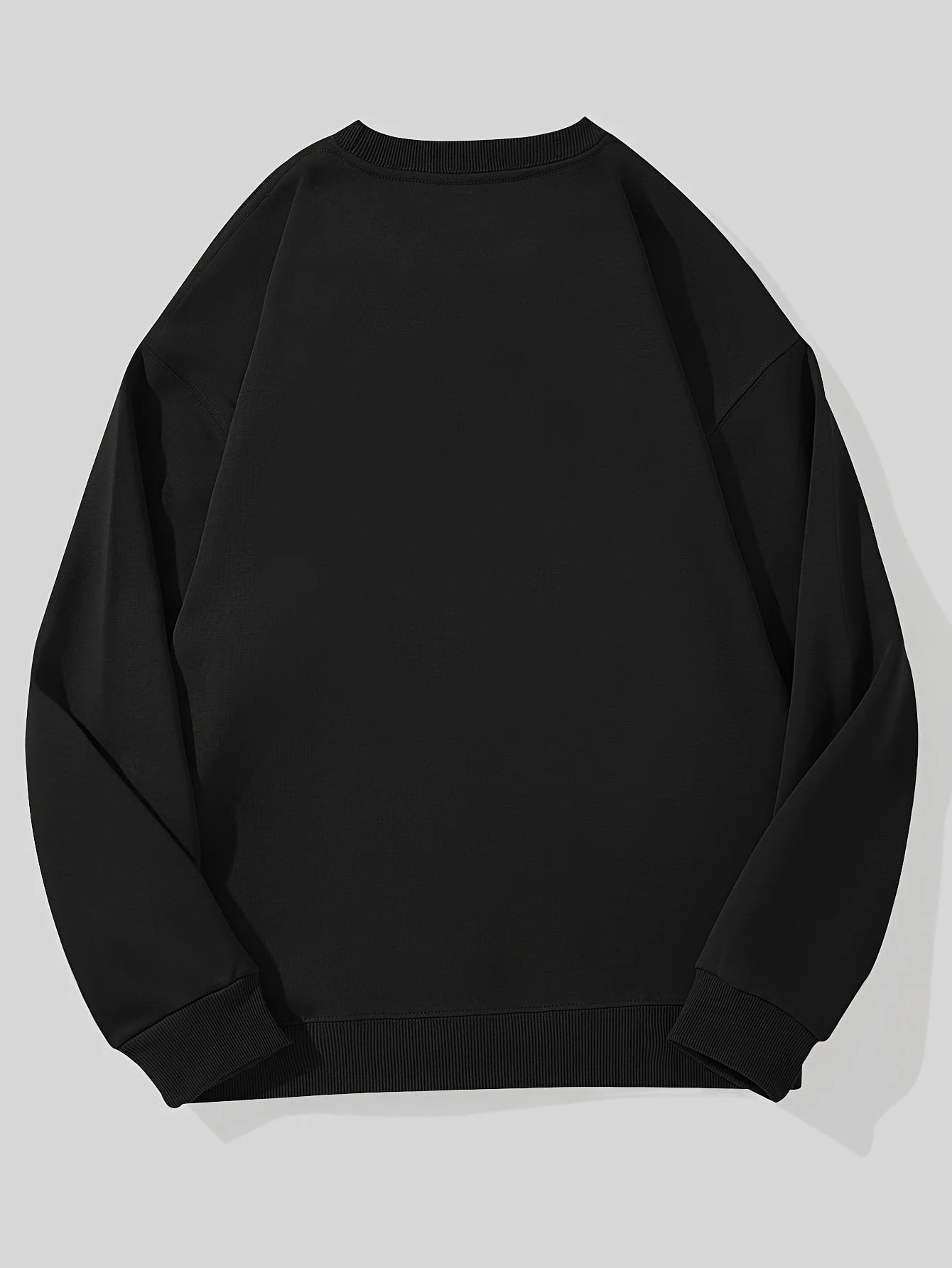 Men's Gothic Ram Head Horns Graphic Sweatshirt Pullover Dark Navy Blue with White Ram Skull Statement Gothic Style Sweater