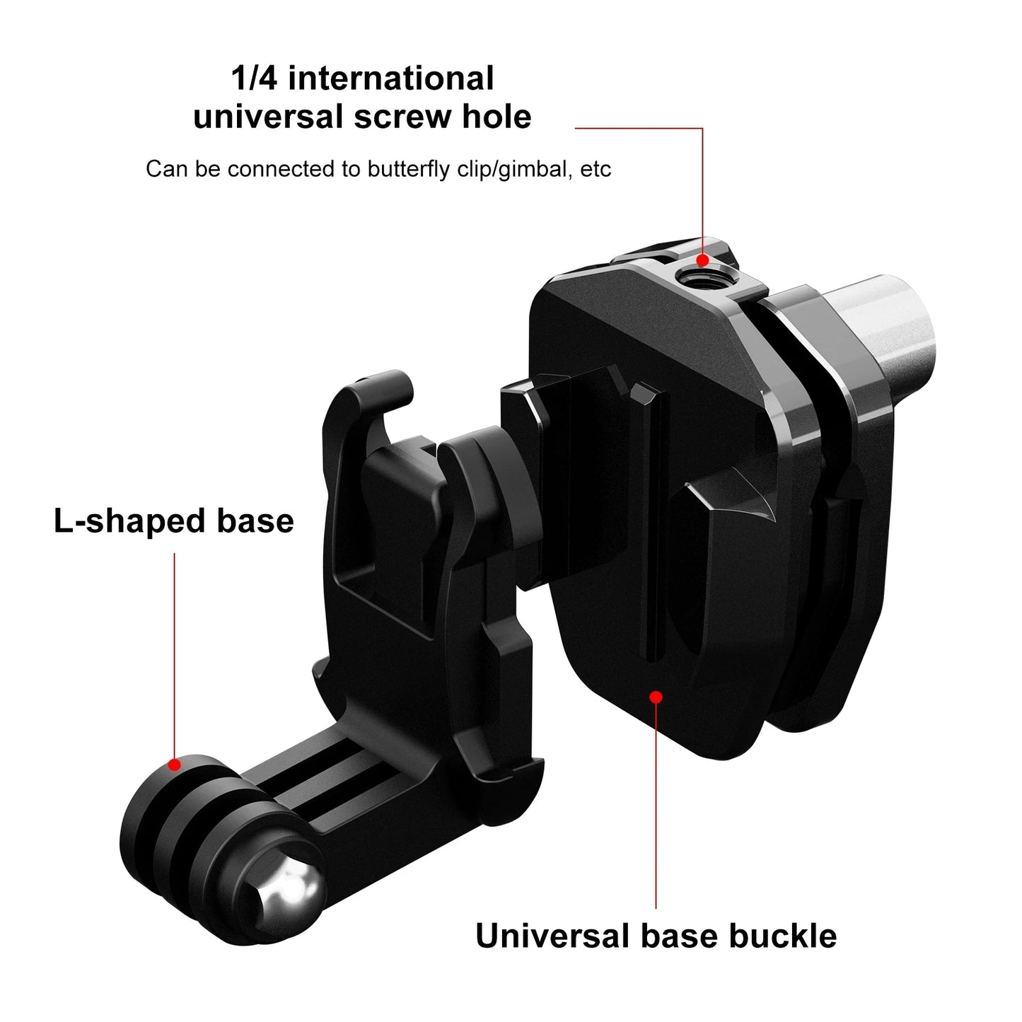 PULUZ Motorcycle Windshield Action Camera Mount Clip for GoPro Hero12 Black/DJI Osmo Action 4/ Insta360 X4/Ace Pro Action Camera