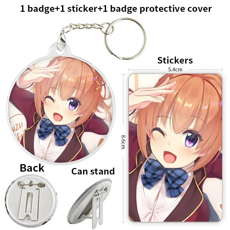 Cafe Stella and the Reapers Butterflies Game Anime Character Badge Brooch anchor Peripherals Pin Cartoon Jewelry