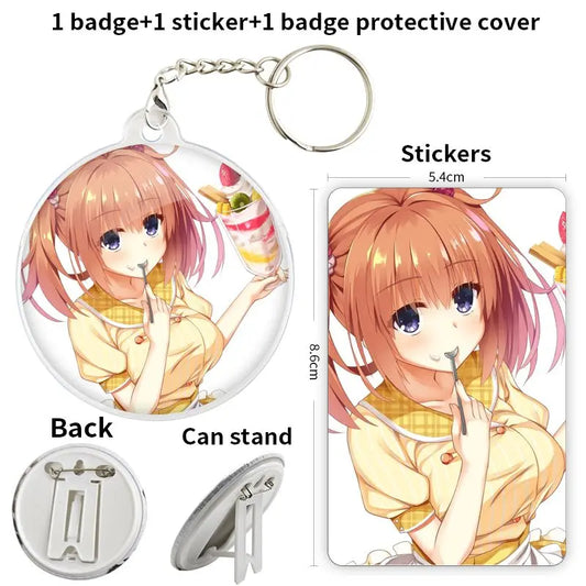 Cafe Stella and the Reapers Butterflies Game Anime Character Badge Brooch anchor Peripherals Pin Cartoon Jewelry