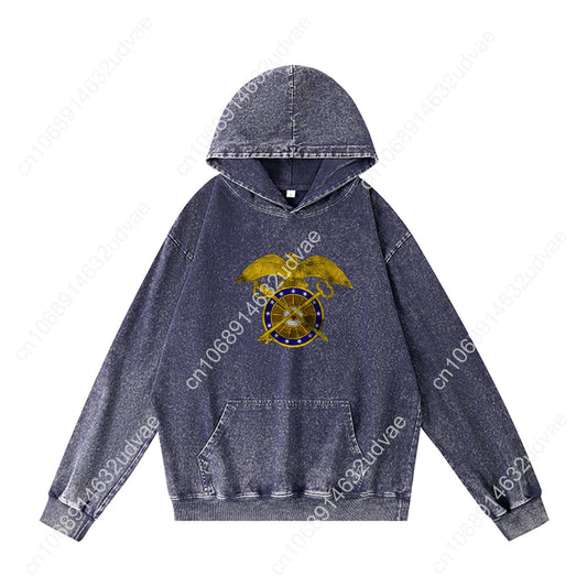 US Army Branch Quartermaster Corps Hoodies Retro Hooded Sweatshirt Man Woman Teenager Vintage Pullover Sweat Customized Tops