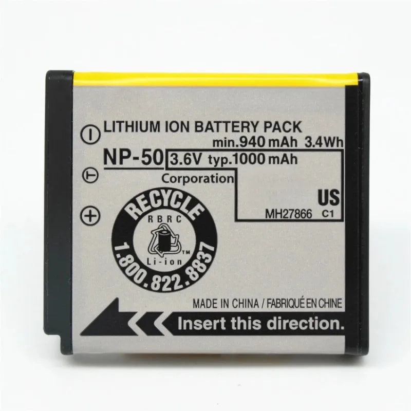 NP-50 Camera Battery For FUJIFILM FinePix F50FD F60FD F70EXR F75EXR F80EXR F85EXR F100FD F200EXR F300EXR F305EXR 3DW3 F605 F505