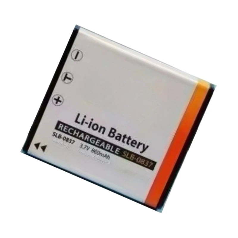 New 3.7V 860mAh High Quality Camera Battery SLB0837 SLB-0837 SLB 0837 + Charger for For SAMSUNG Digimax NV3 NV7 I5 I6 I50 L60