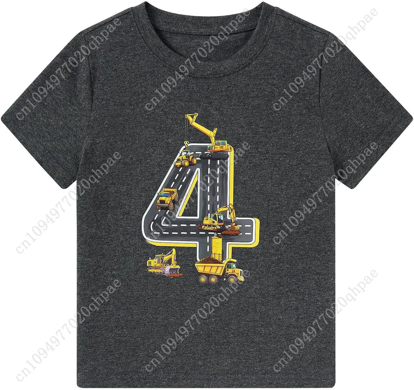 Boy Birthday Shirt 2-5 Years Cotton Themed Party T-Shirt for Birthday Celebrations & Outdoor Play