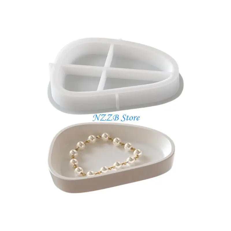 T21F Sturdy Silicone Oval Plate Tray for Cafes and Dining Setting Flexible Materials