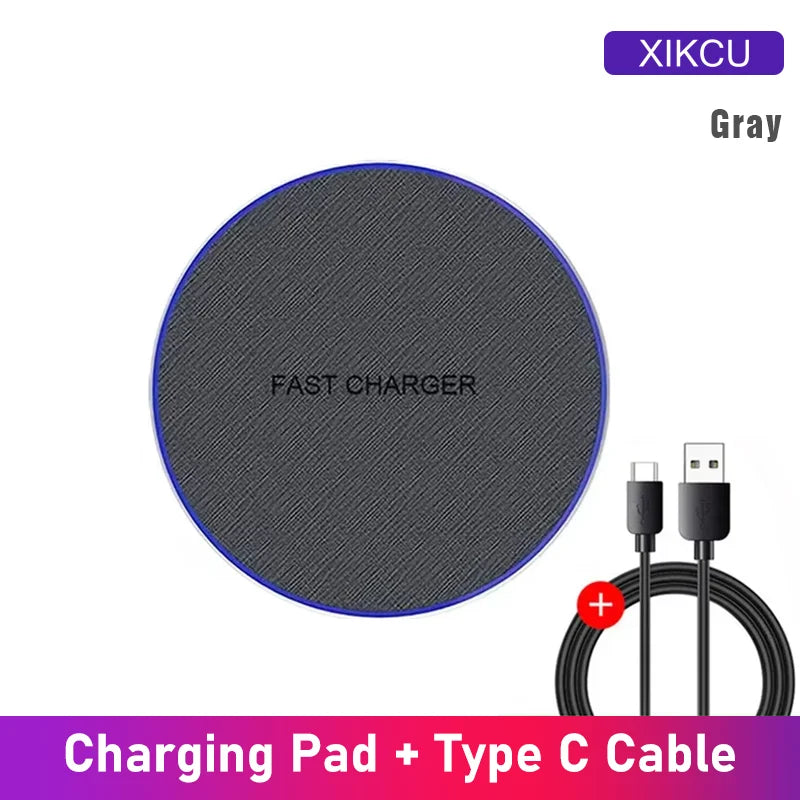 Wireless Charger Pad for Samsung Galaxy S24 S23 S22 iPhone 16 15 14 13 Pro Max Xiaomi Earphone Fast Induction Charging Station