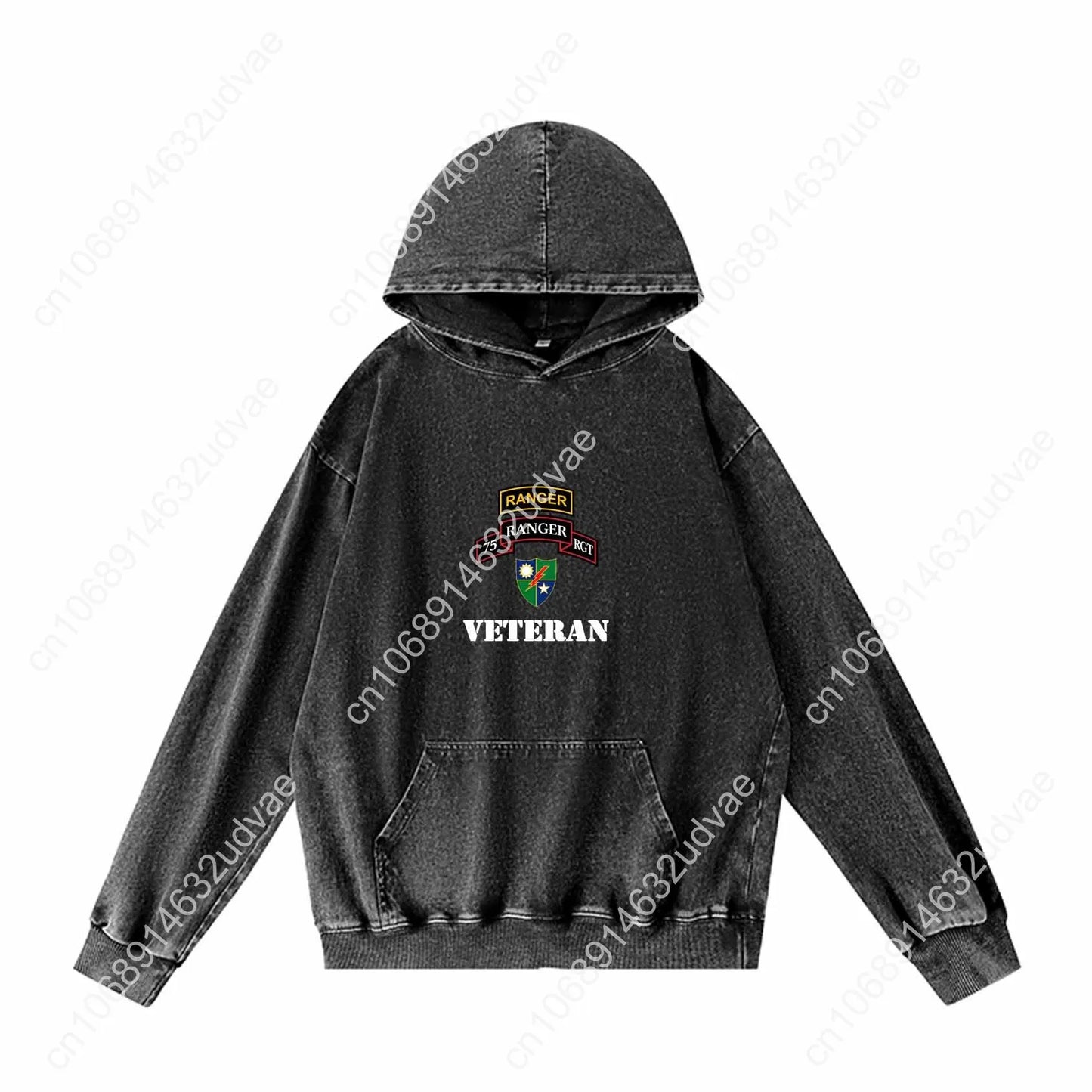 Army 75th Ranger Veteran Hoodies Retro Hooded Sweatshirt Man Woman Teenager Vintage Pullover Sweat Shirt with Customized Tops