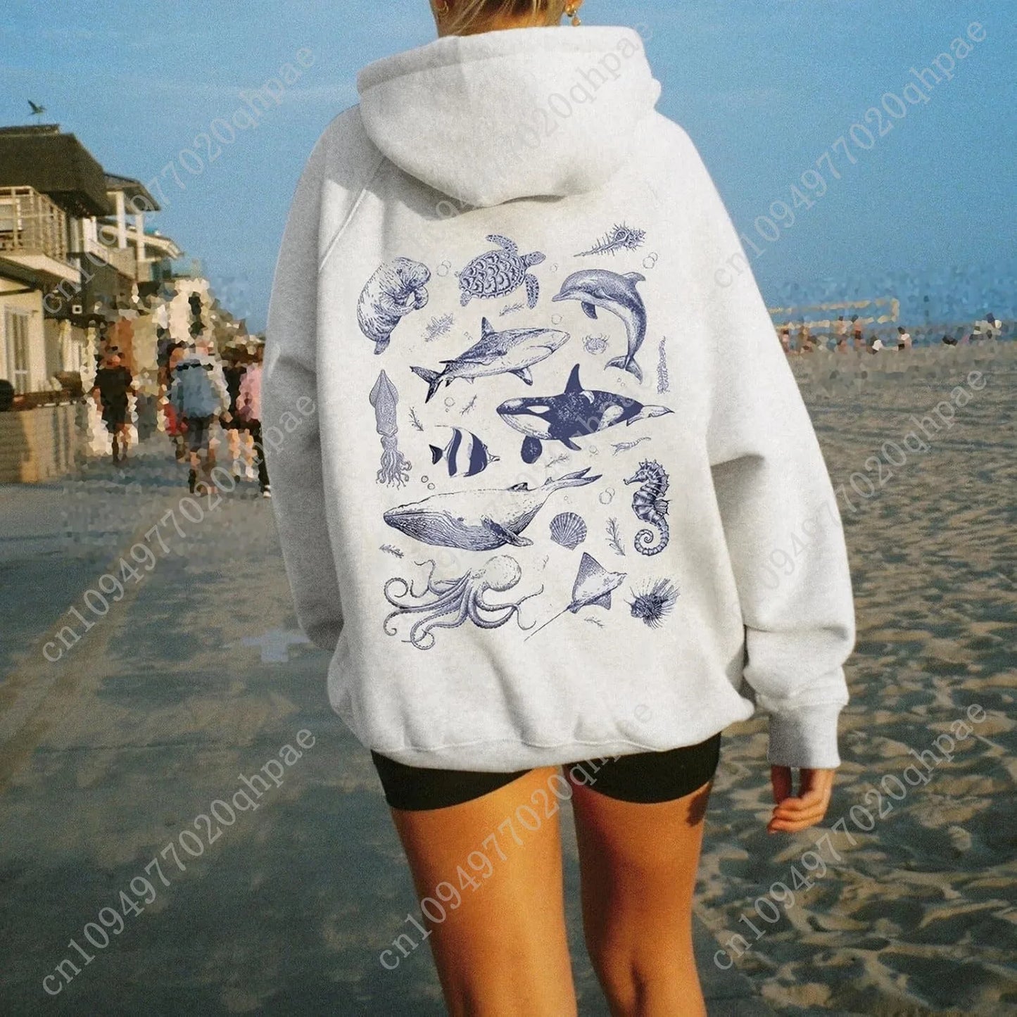 Cute Hoodies for Teen Girls Women Y2k Floral Graphic Oversized Sweatshirt Long Sleeve Aesthetic Preppy Clothes