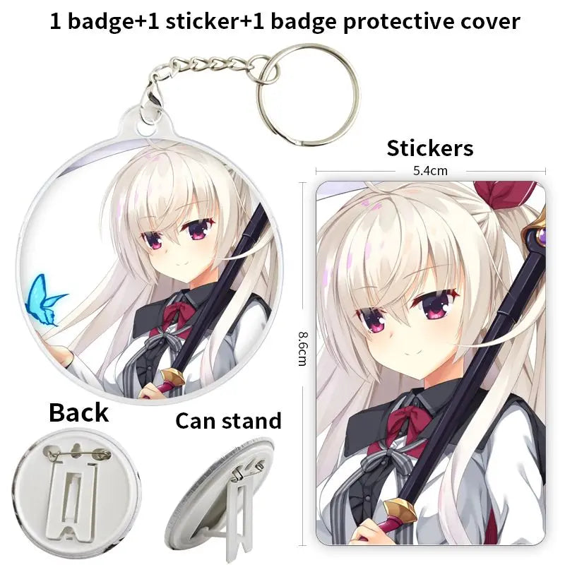Cafe Stella and the Reapers Butterflies Game Anime Character Badge Brooch anchor Peripherals Pin Cartoon Jewelry