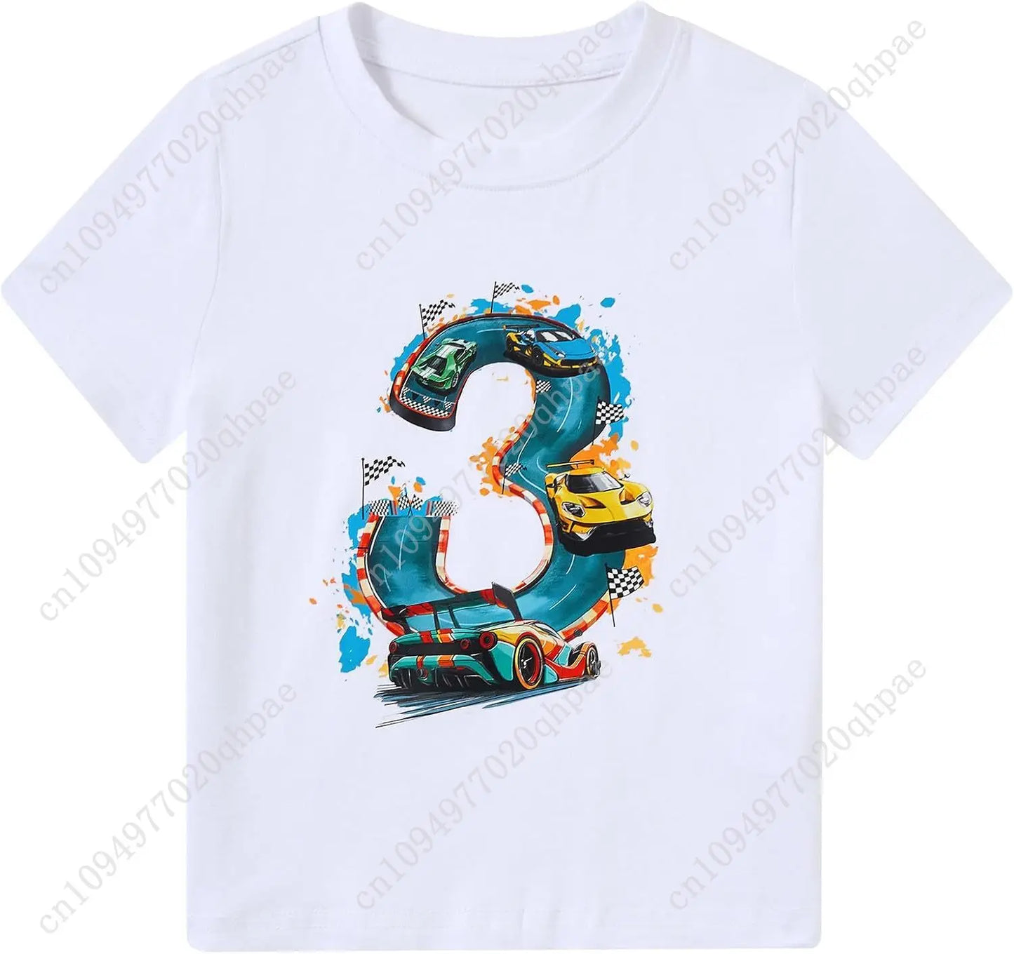 Boy Birthday Shirt 2-5 Years Cotton Themed Party T-Shirt for Birthday Celebrations & Outdoor Play