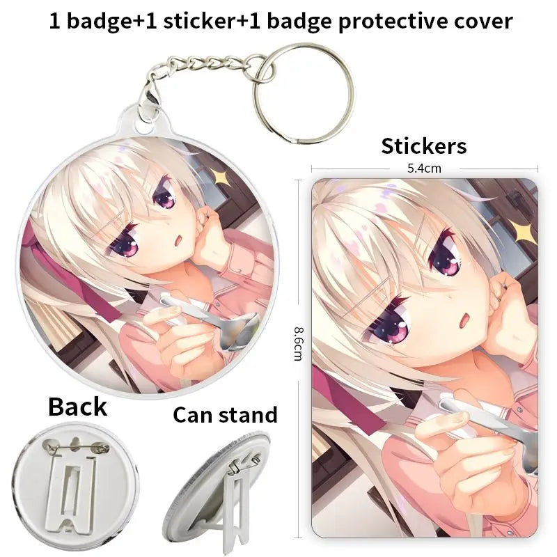 Cafe Stella and the Reapers Butterflies Game Anime Character Badge Brooch anchor Peripherals Pin Cartoon Jewelry